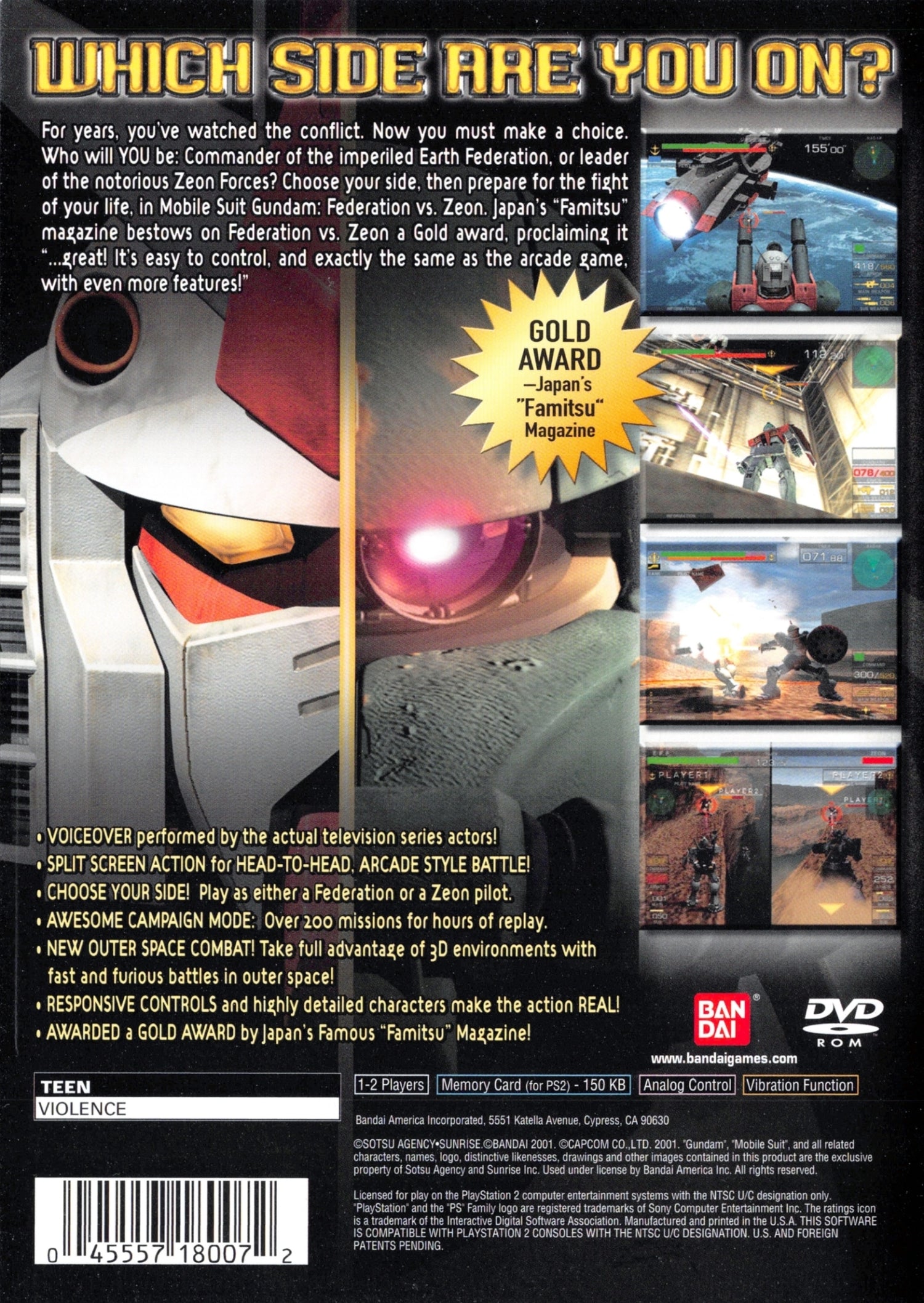 Mobile Suit Gundam Federation vs Zeon - Playstation 2