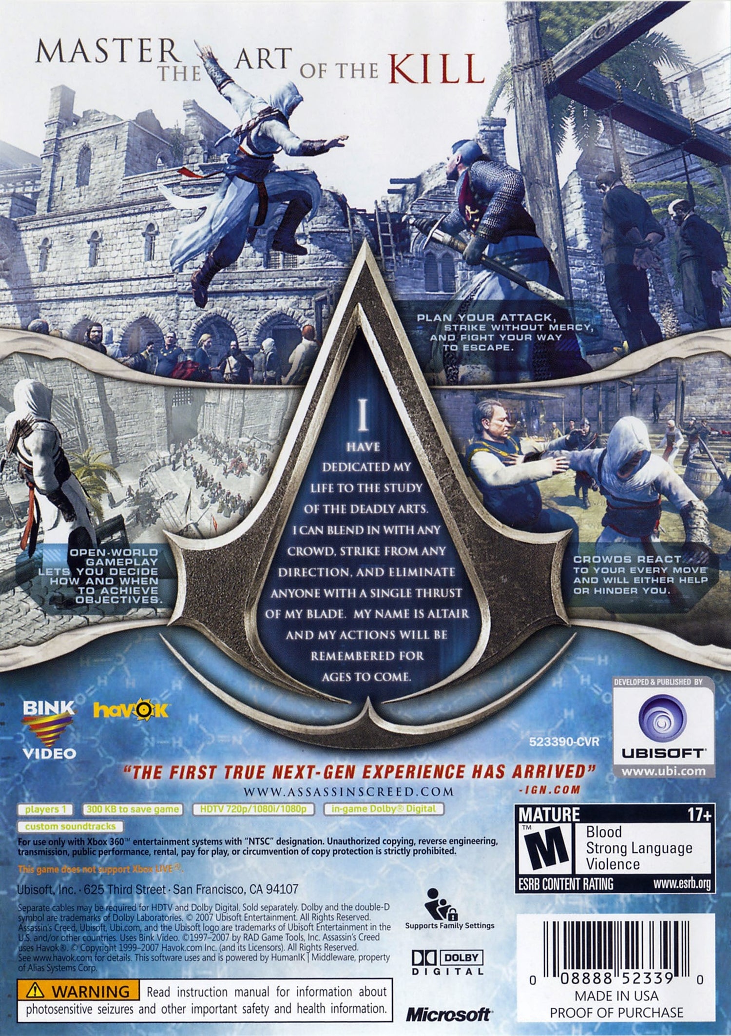 Assassin's Creed - Xbox 360