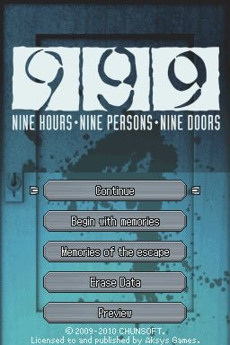 999: 9 Hours, 9 Persons, 9 Doors - Nintendo DS - Retro Island Gaming