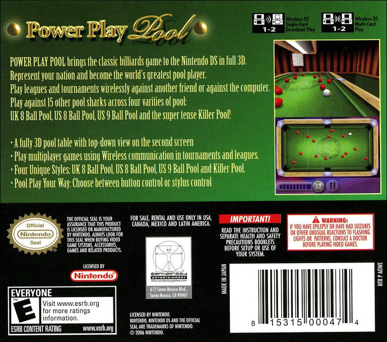 Power Play Pool - Nintendo DS