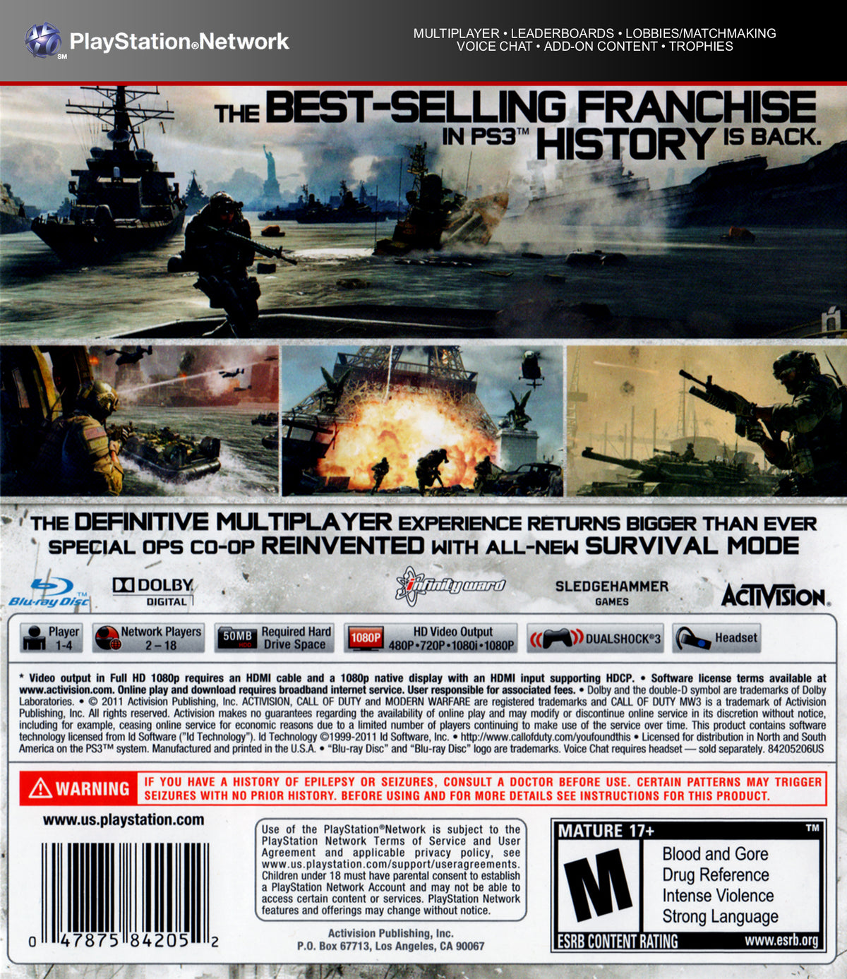 Call of Duty Modern Warfare 3 - Playstation 3 - Retro Island Gaming
