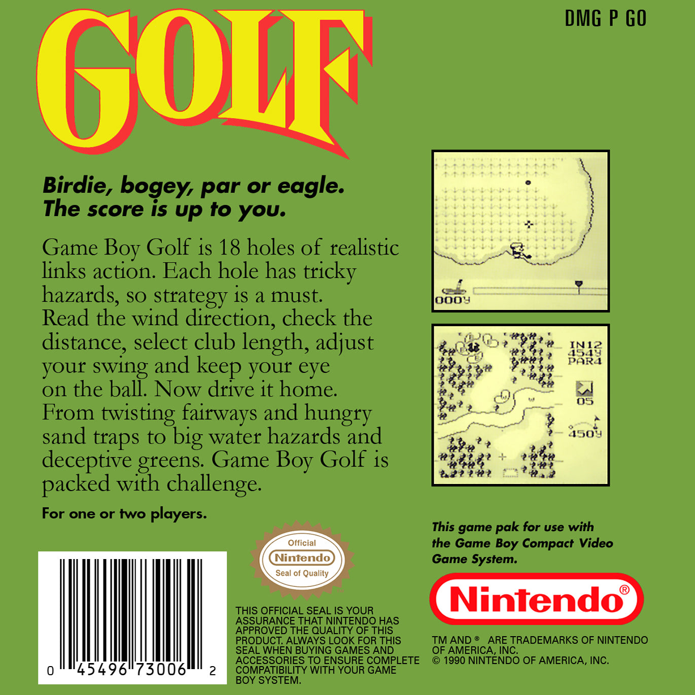 Golf [Player's Choice] - GameBoy
