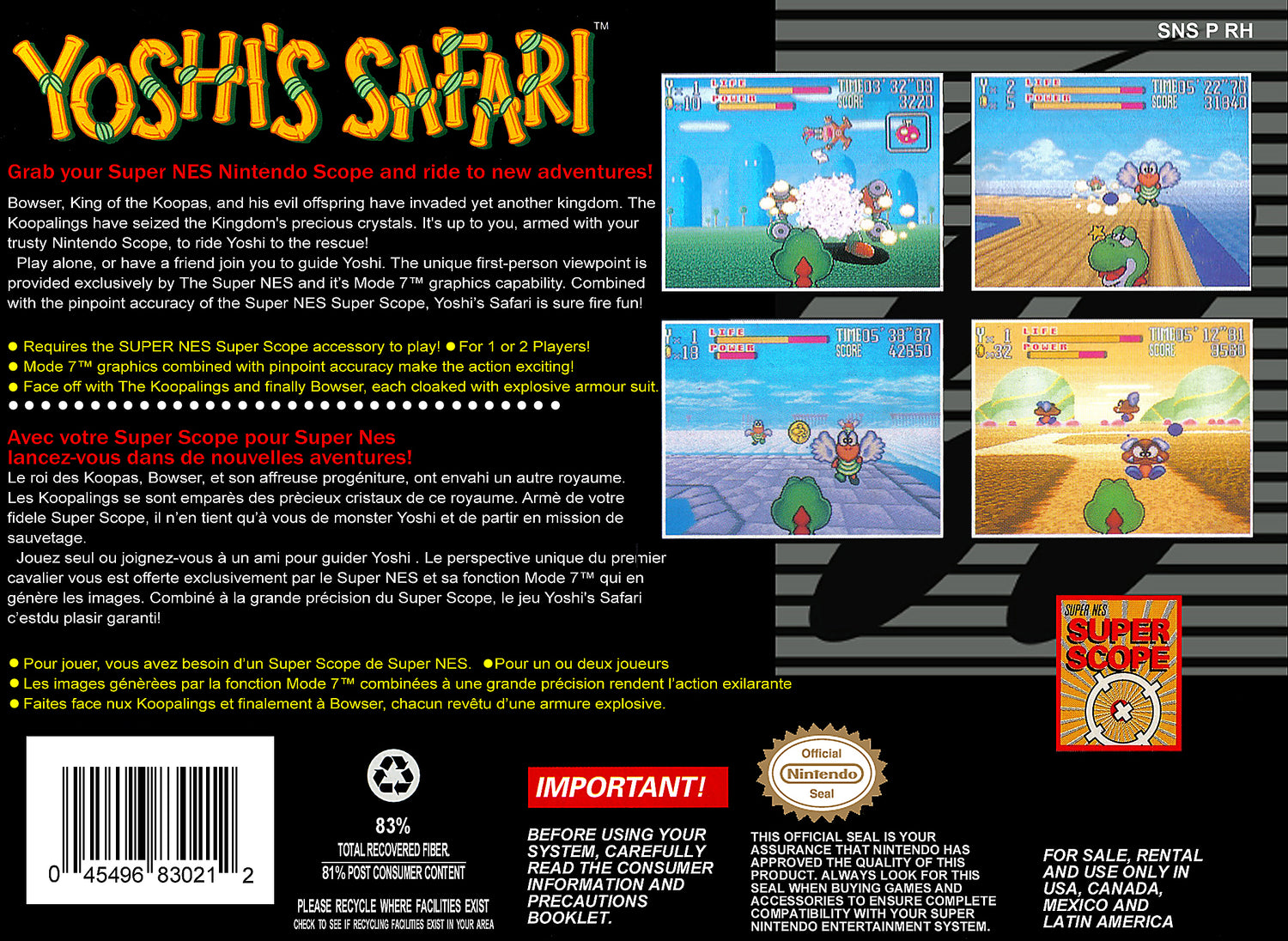 Yoshi's Safari - Super Nintendo