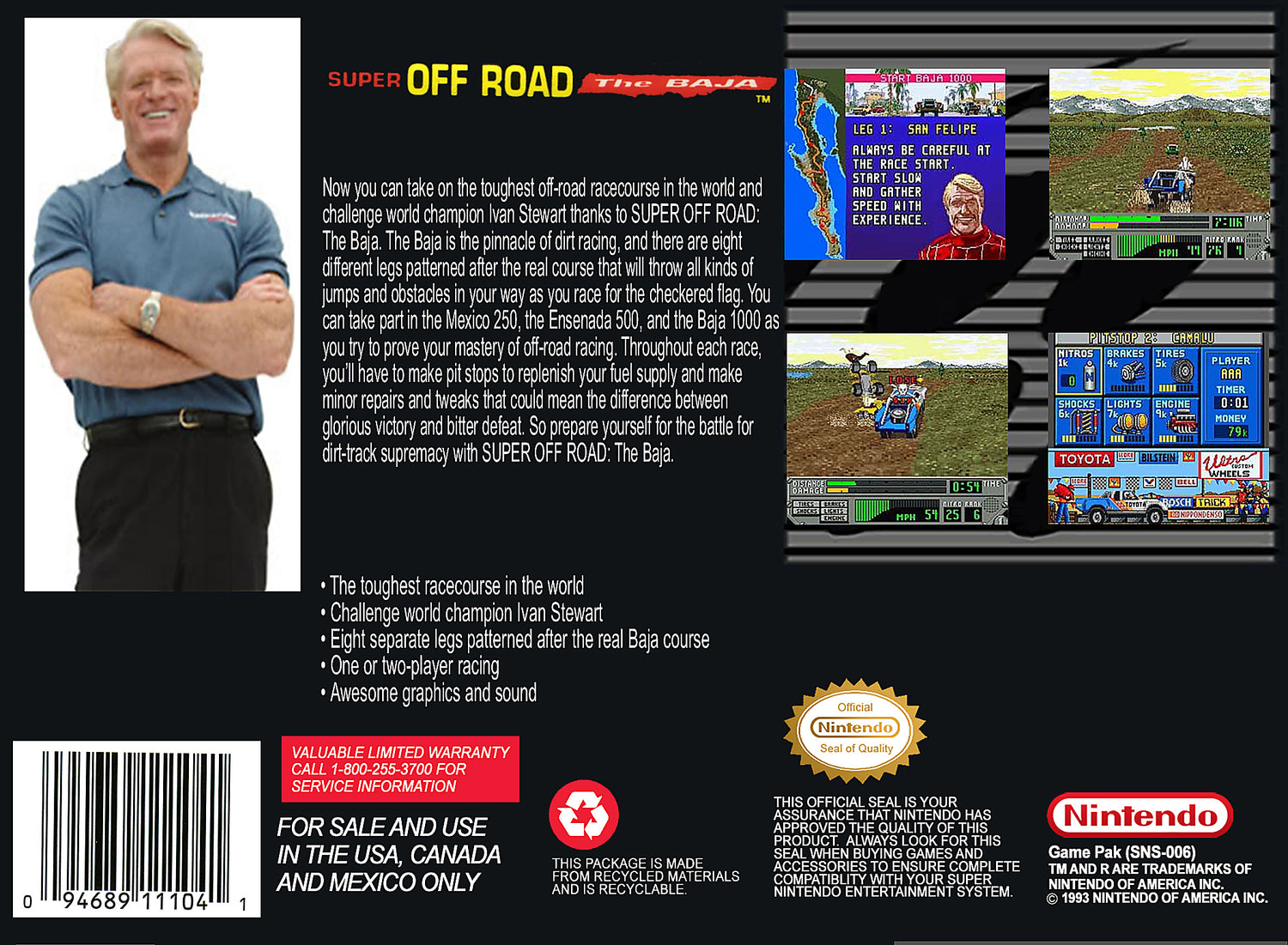 Super Off Road The Baja - Super Nintendo