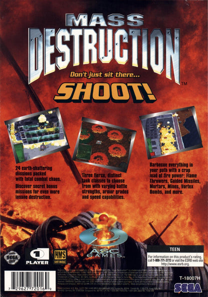 Mass Destruction - Sega Saturn