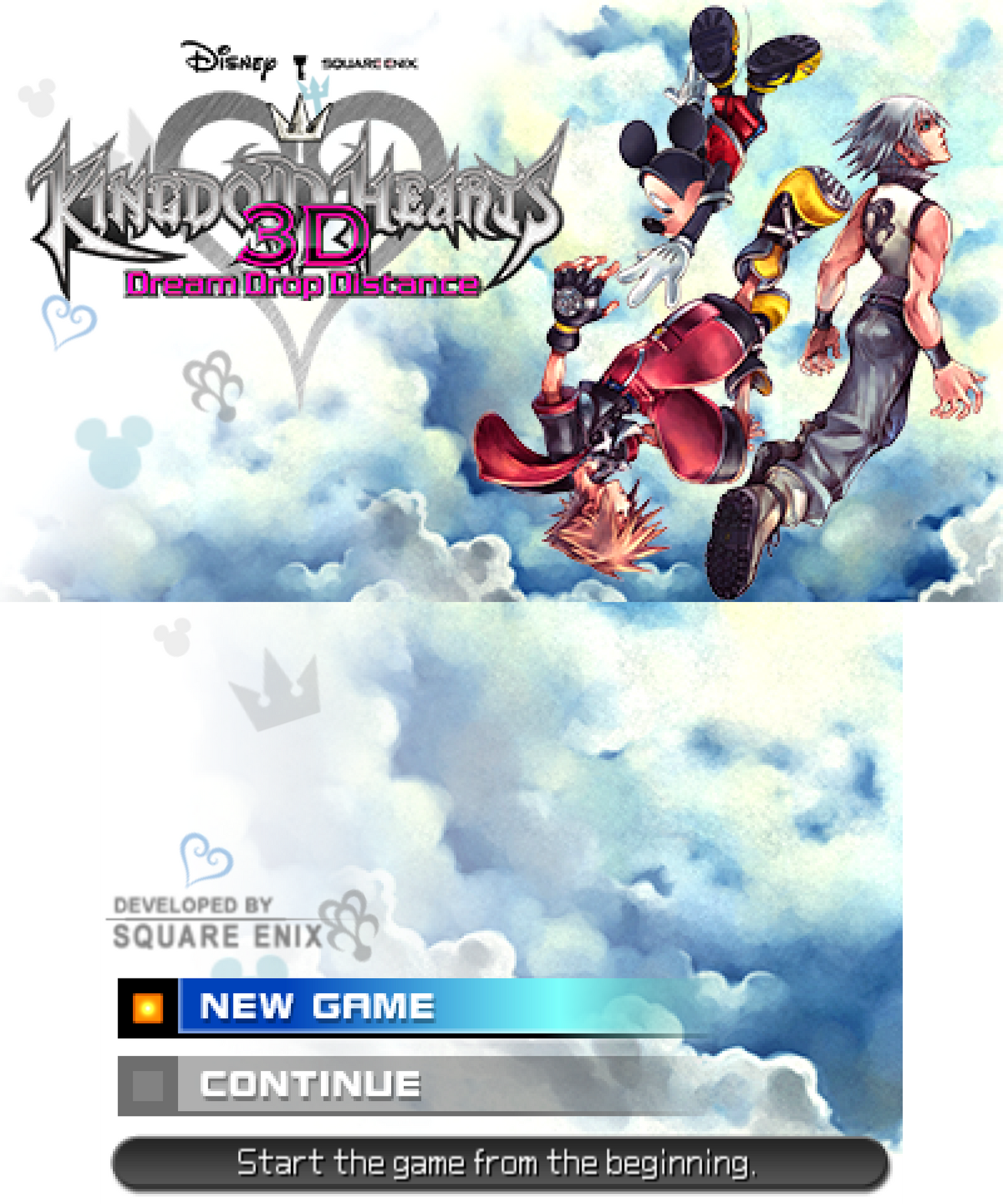 Distancia de caída del sueño de Kingdom Hearts 3D - Nintendo 3DS