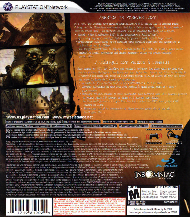 Resistance 2 [Greatest Hits] - Playstation 3 - Retro Island Gaming