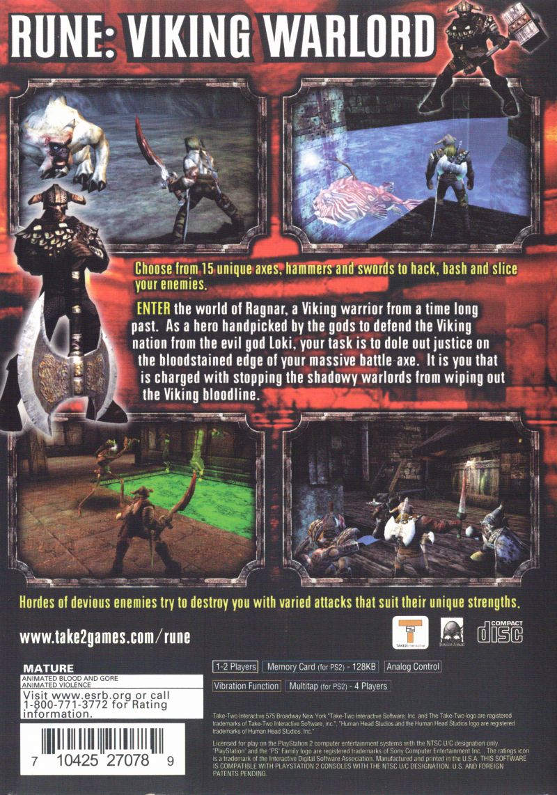 Rune Viking Warlord - Playstation 2
