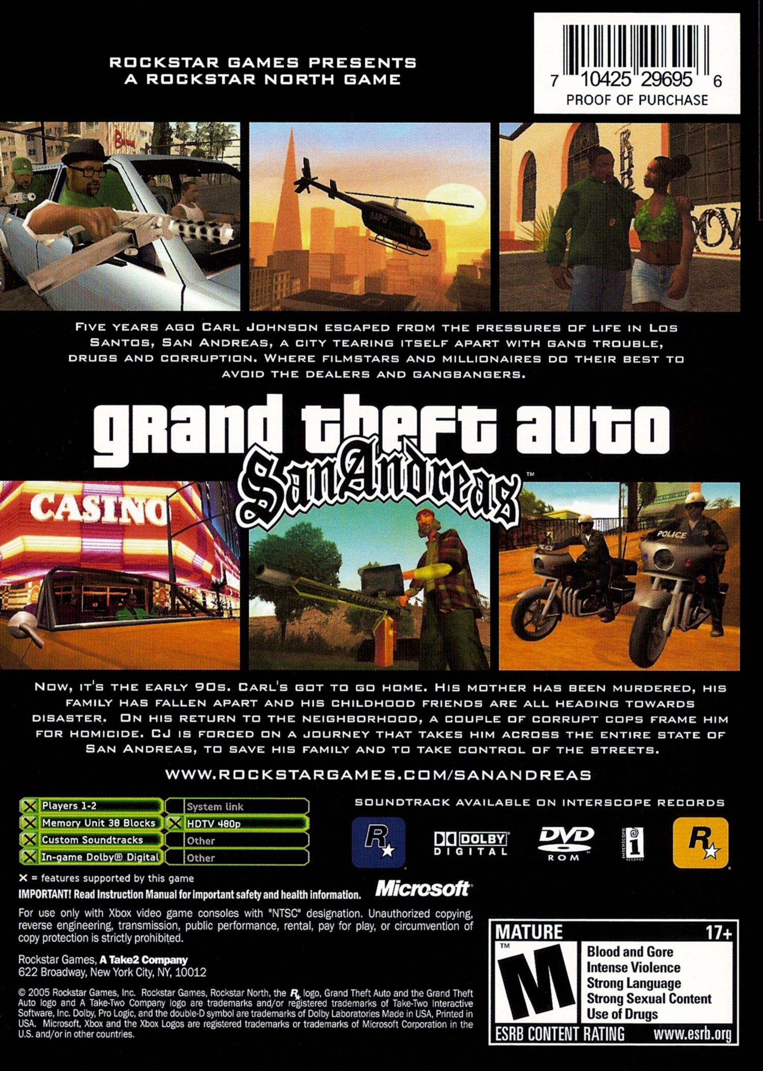 Grand Theft Auto San Andreas: Second Edition - Xbox