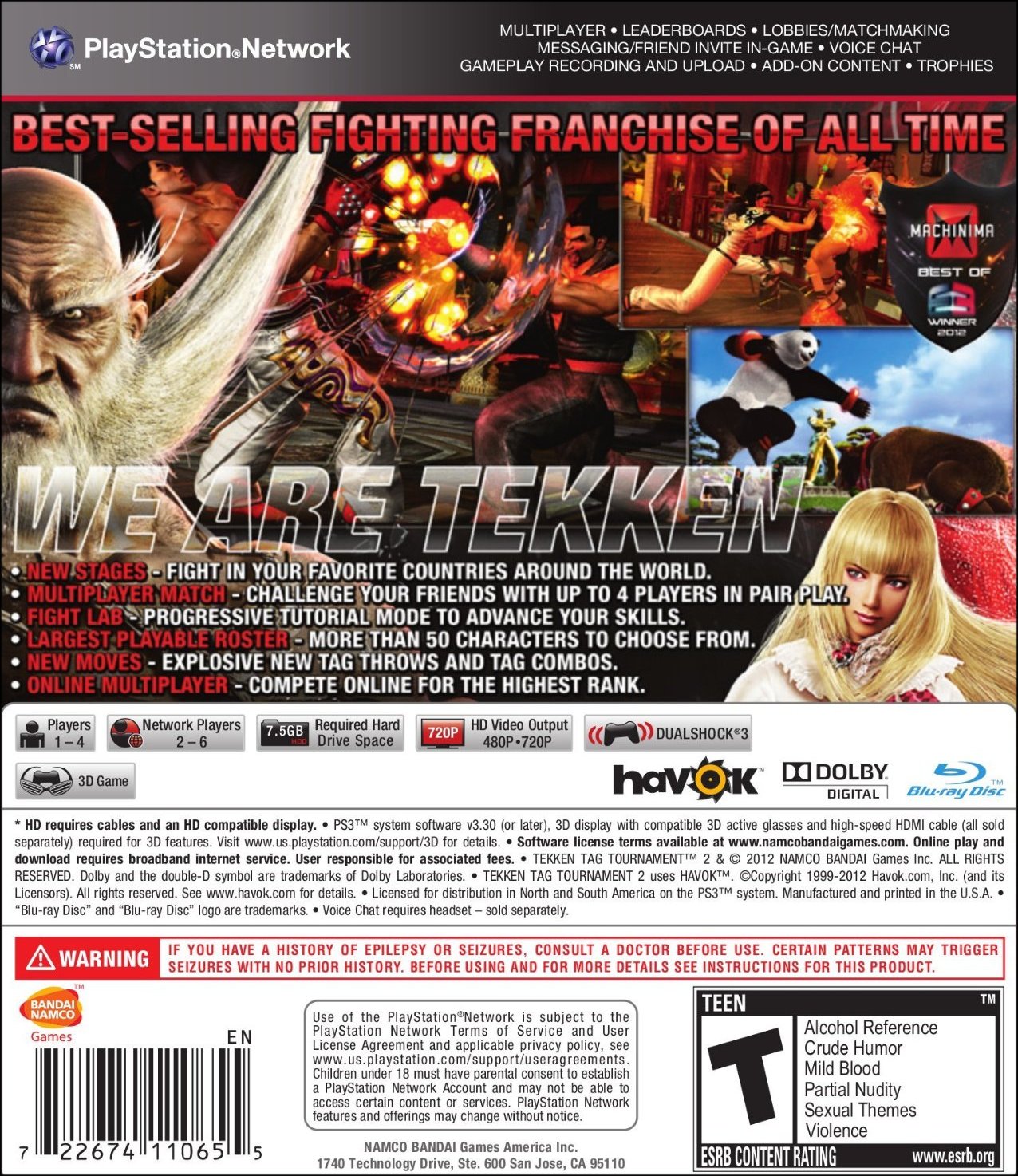 Tekken Tag Tournament 2 - Playstation 3