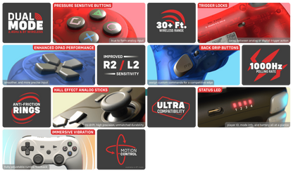 Wireless Defender Pro Controller for PS1, PS2, & PS3 - Retro Fighters