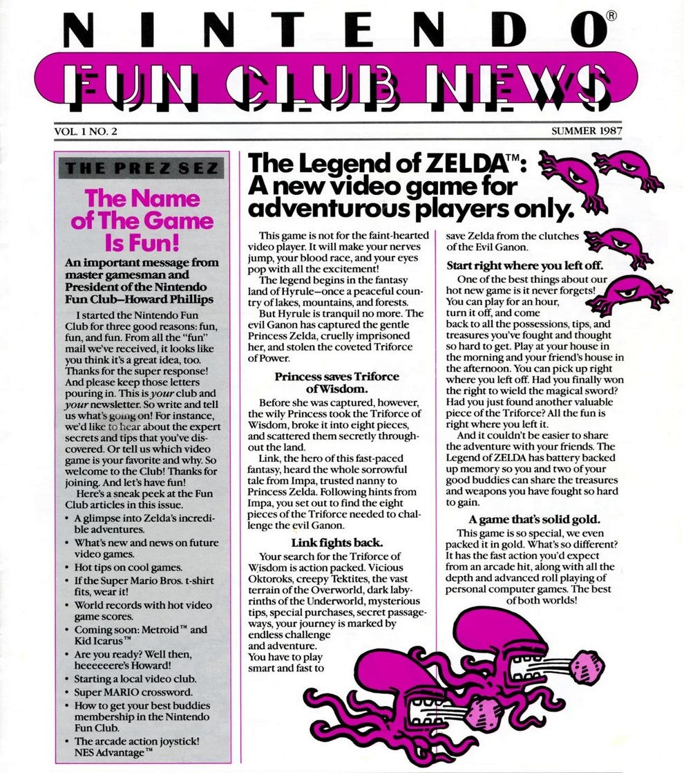 Nintendo Fun Club News - Vol. 1, Issue 2 (Summer 1987)