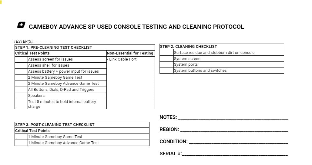 Pearl Blue GameBoy Advance SP System (AGS-101) - Certified Tested & Cleaned