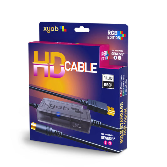Genesis Model 2 & Genesis Model 3 RGB+ HDMI Cable - xyab - Retro Island Gaming
