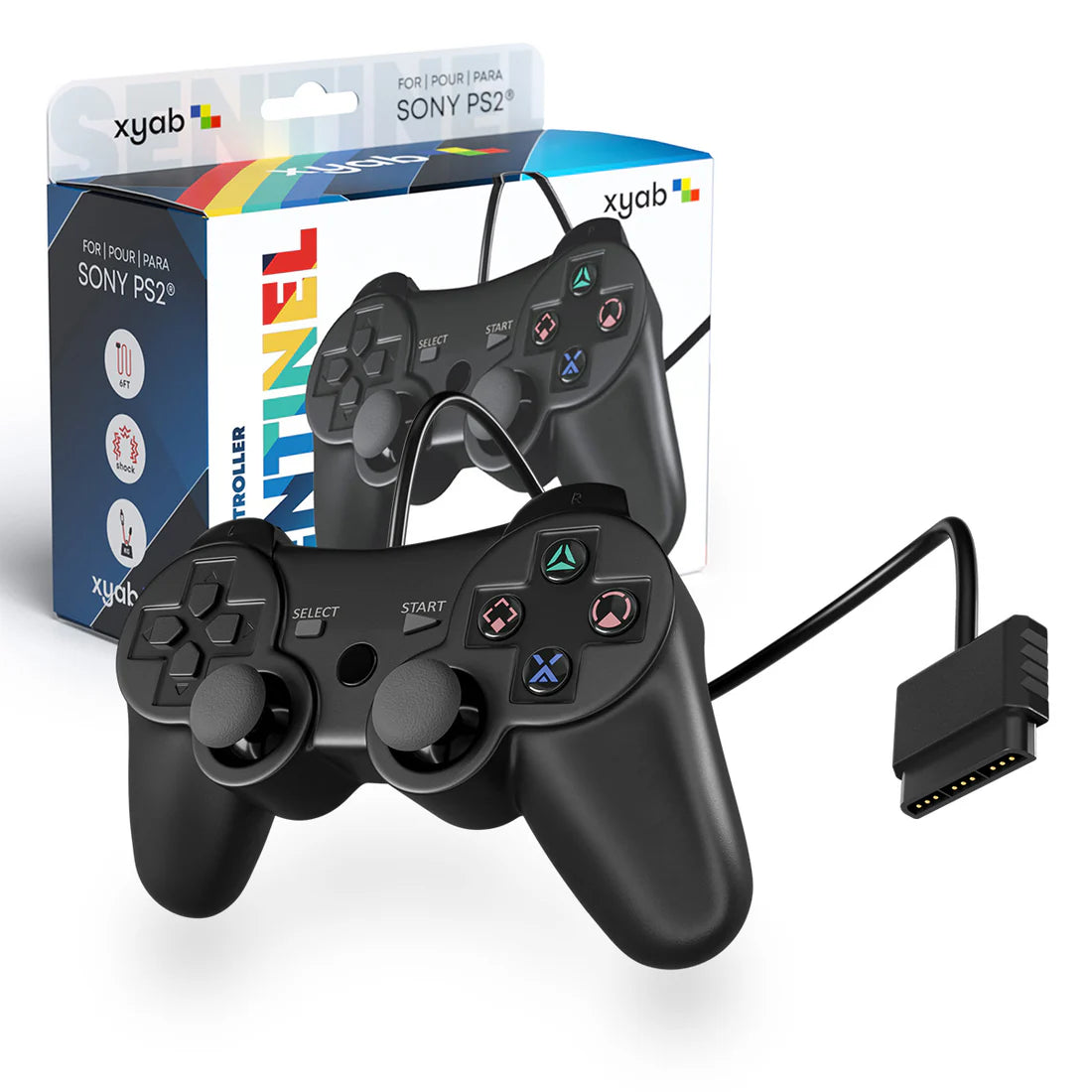 Sentinel Controllers SENTINEL Wired Controller for Playstation 2 - xyab – Retro Island Gaming