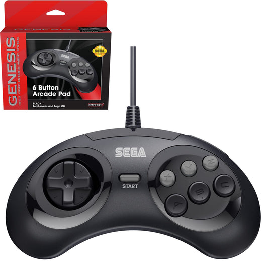 6-Button Wired Control Pad for SEGA Genesis® - Retro-bit
