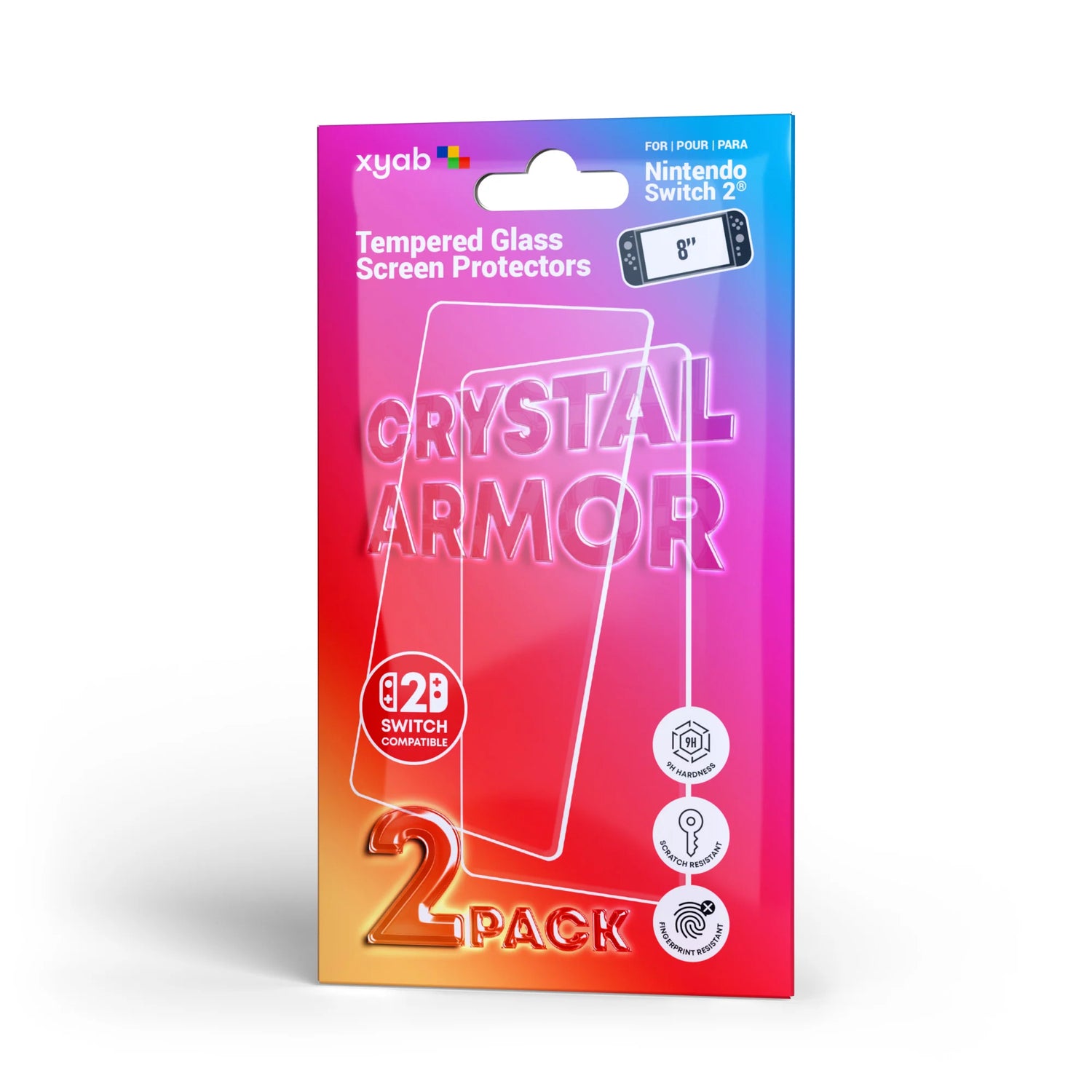 2 Pack Tempered Glass Screen Protector for Nintendo Switch™ 2 - xyab
