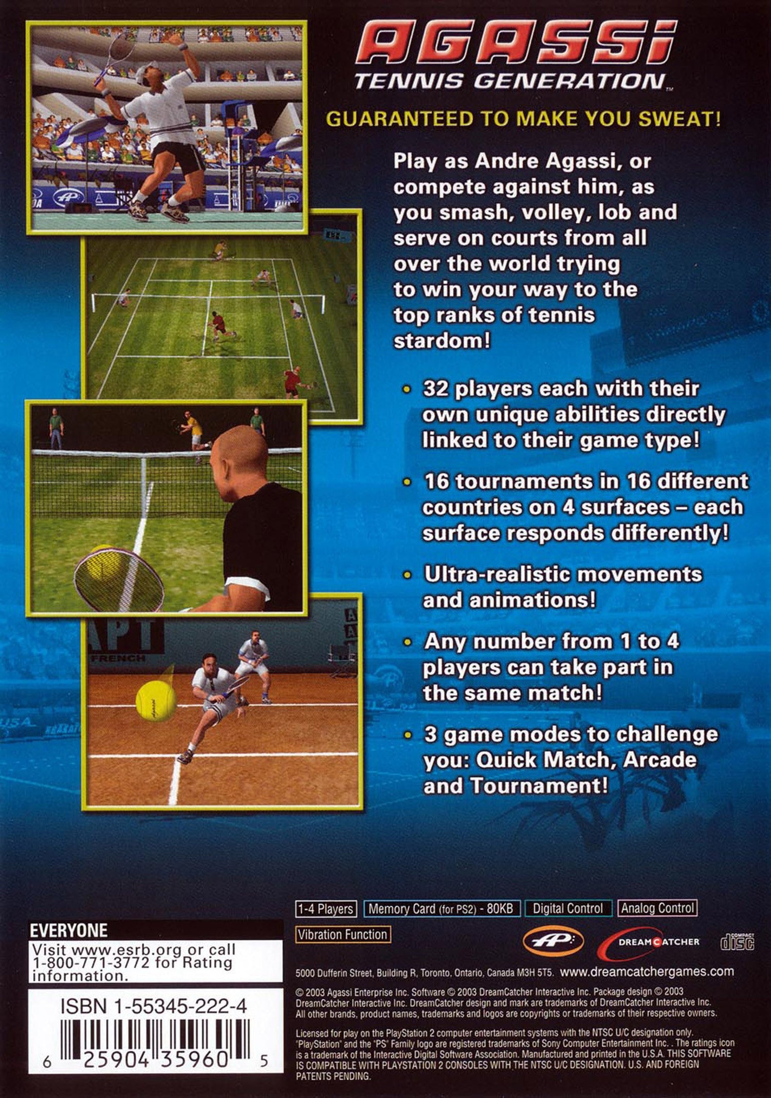 Agassi Tennis Generation - Playstation 2
