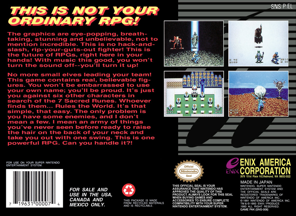 The 7th Saga - Super Nintendo