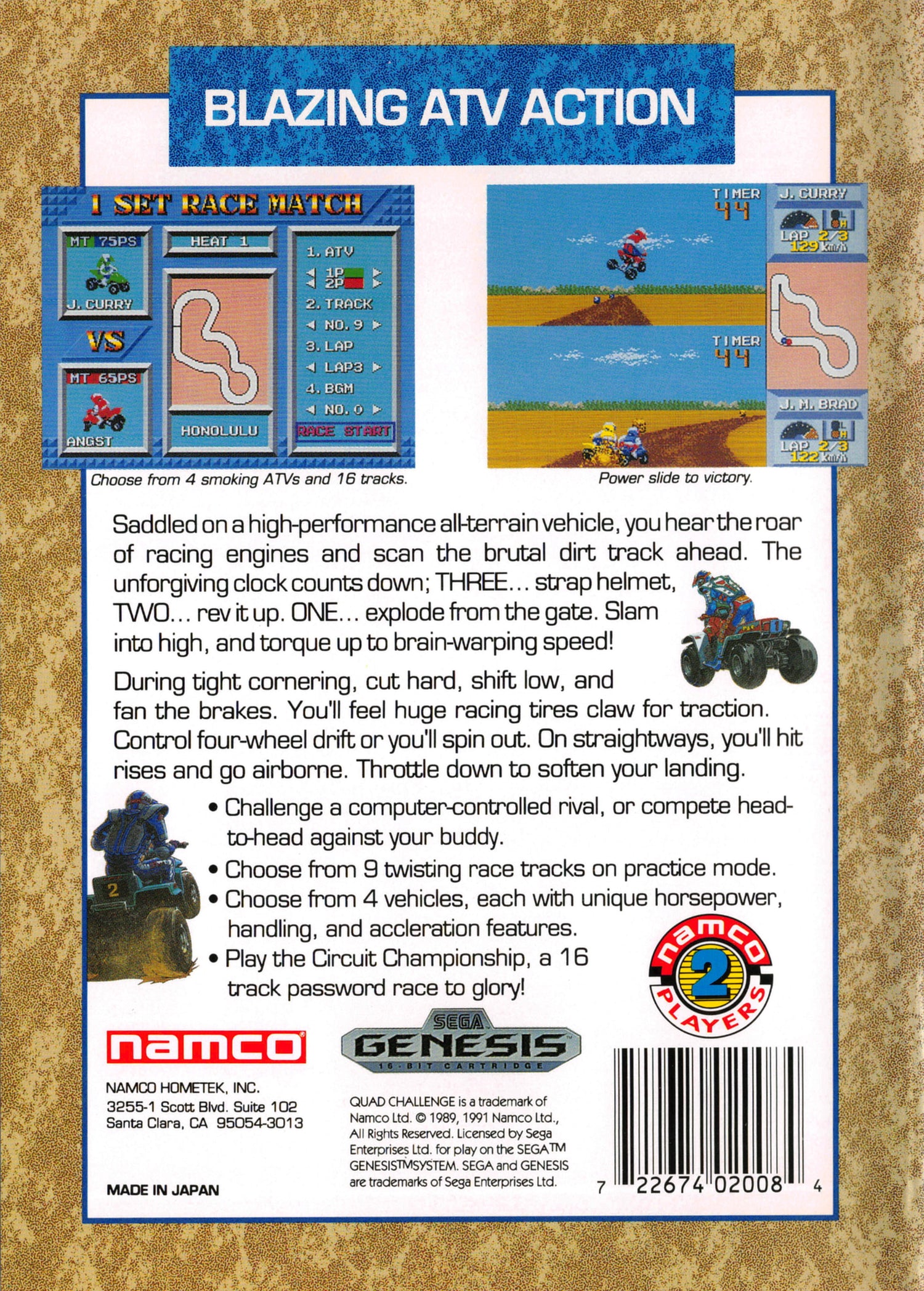 Quad Challenge - Sega Genesis