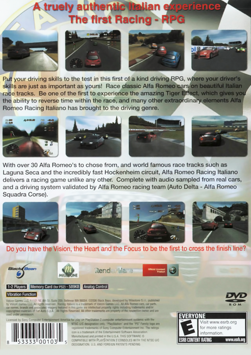 Alfa Romeo Racing Italiano - Playstation 2