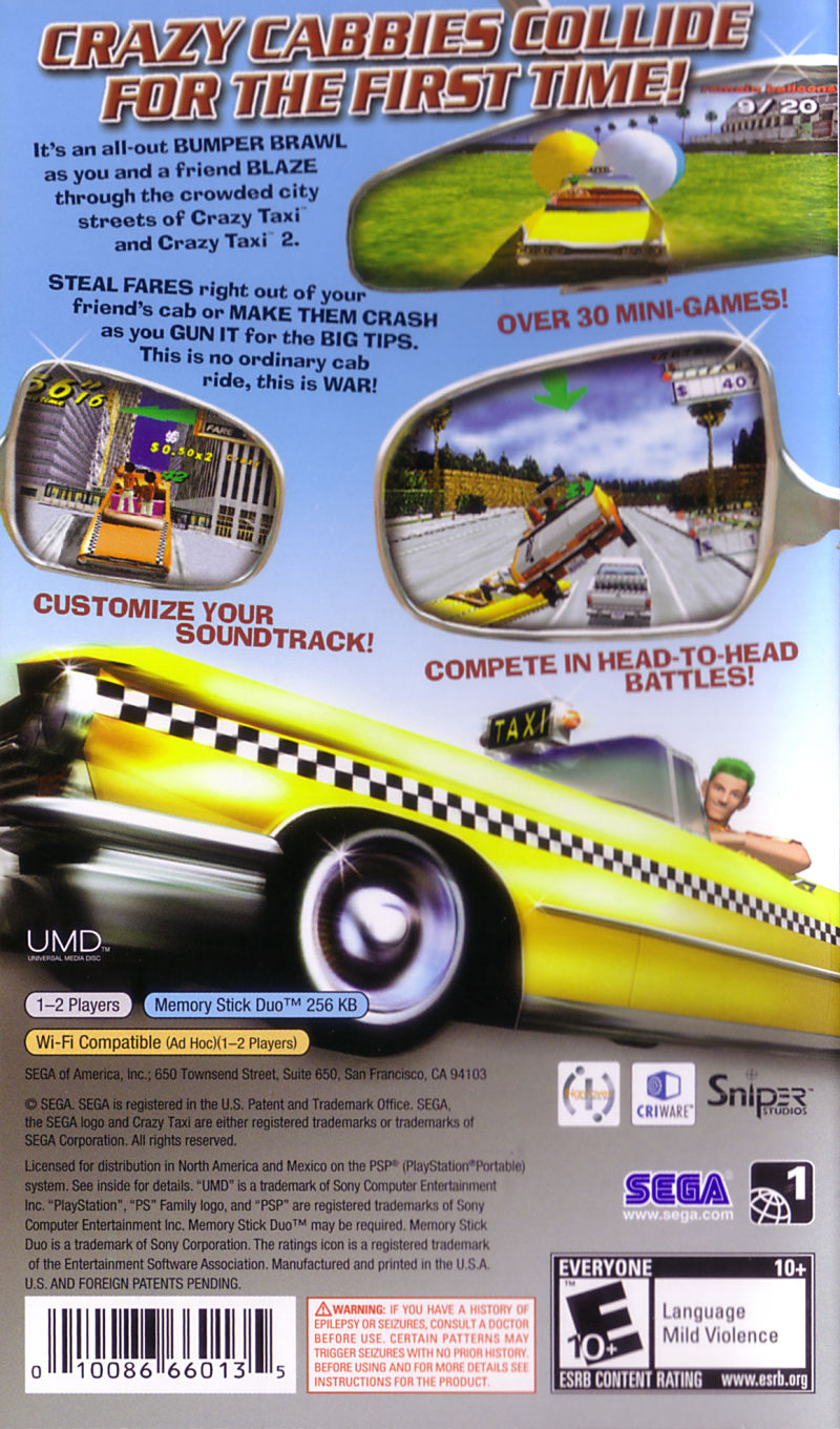 Crazy Taxi Fare Wars - PSP - Retro Island Gaming