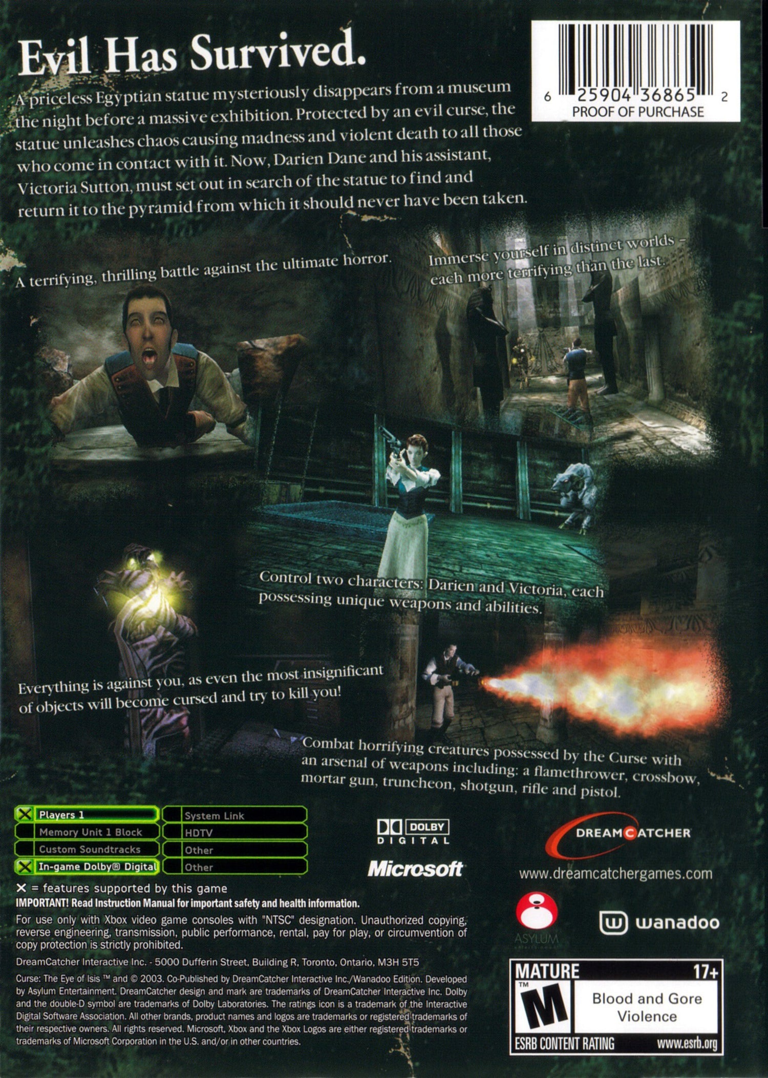 Curse The Eye of Isis - Xbox