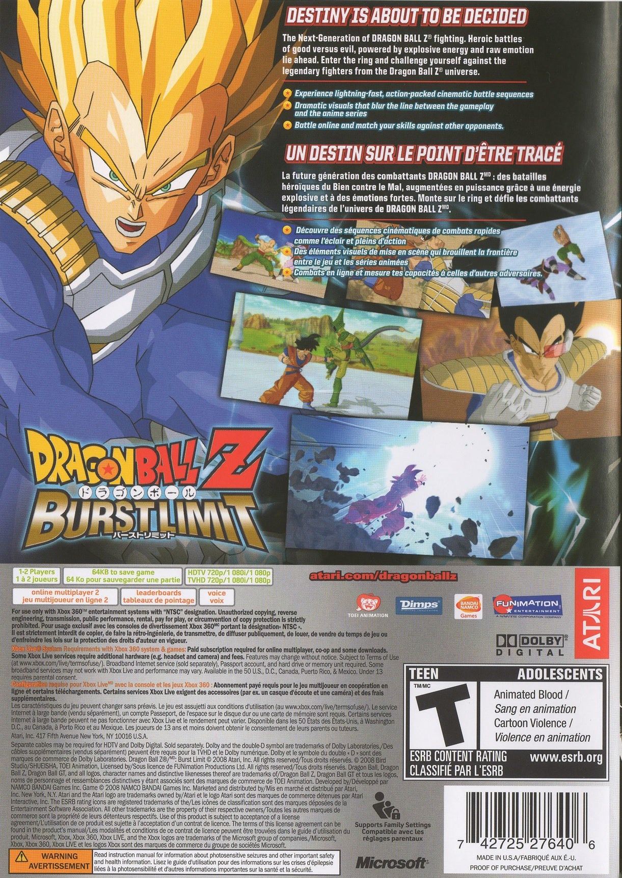Dragon Ball Z Burst Limit - Xbox 360