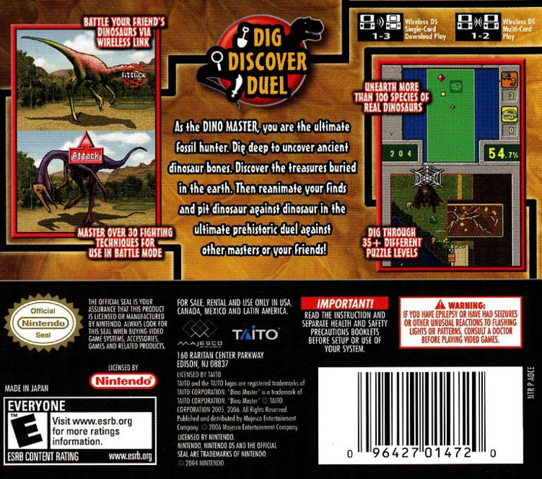 Dino Master Dig Discover Duel - Nintendo DS