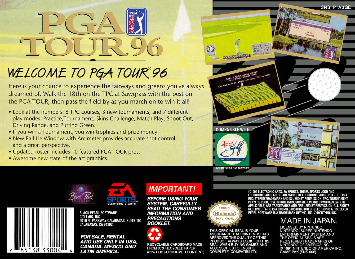 PGA Tour 96 - Super Nintendo - Retro Island Gaming