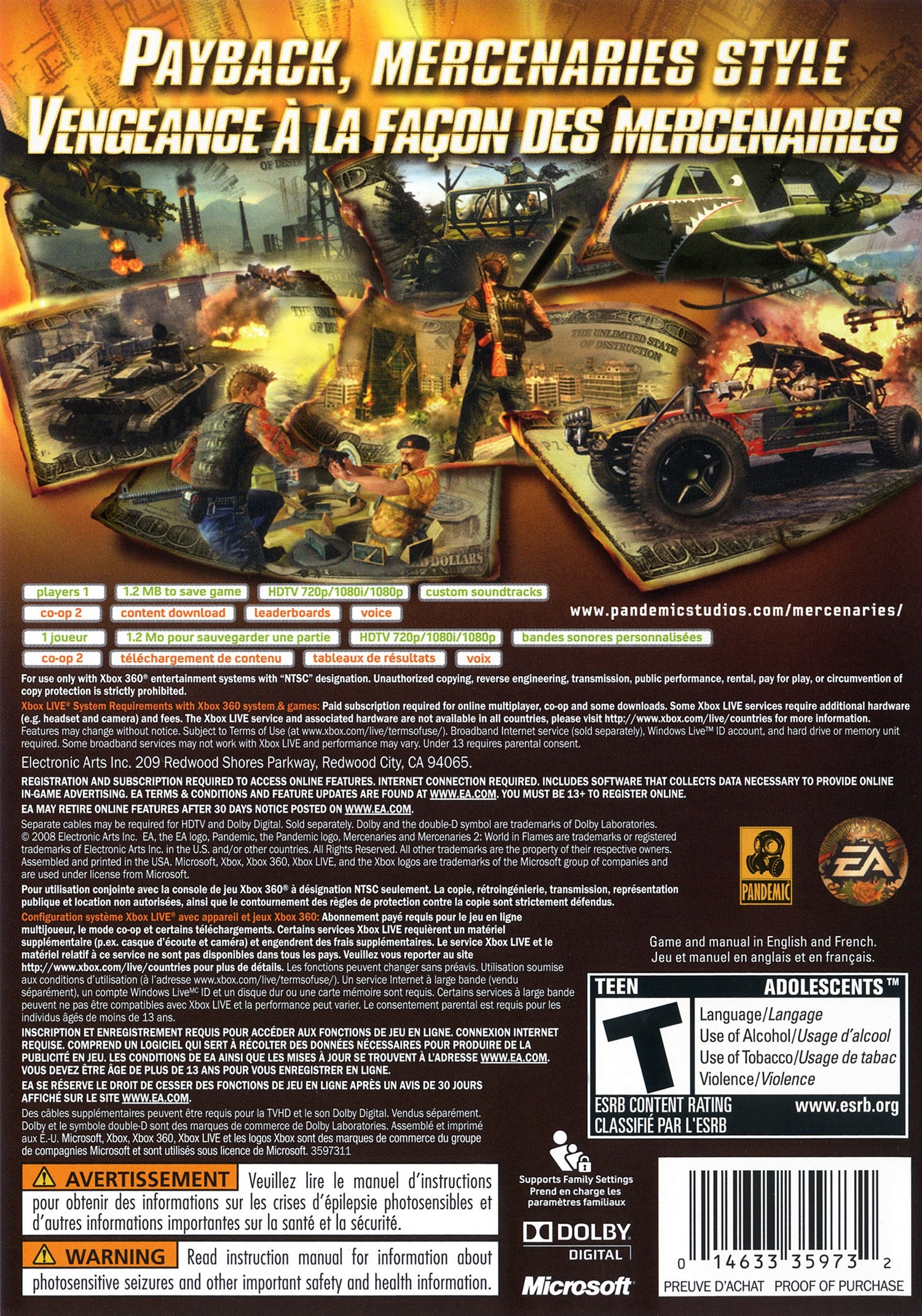 Mercenaries 2 World in Flames - Xbox 360