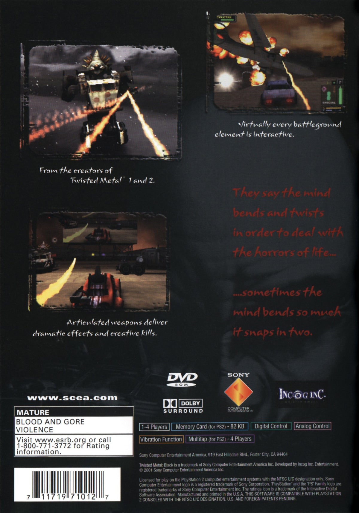 Twisted Metal Black - Playstation 2 - Retro Island Gaming