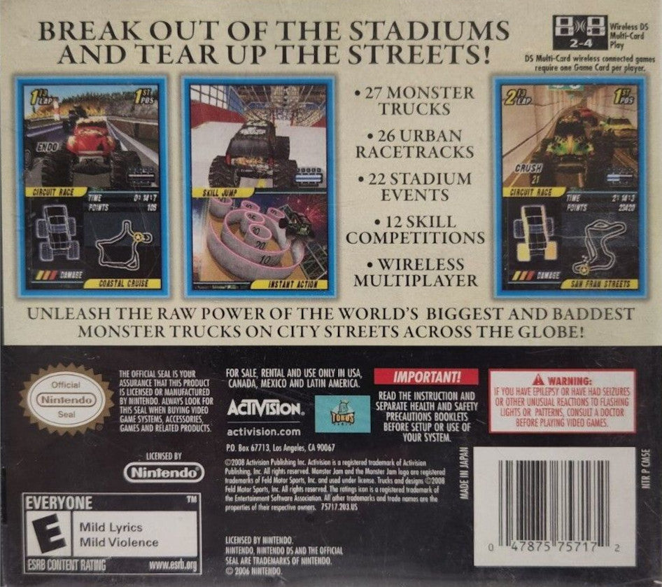 Monster Jam Urban Assault - Nintendo DS
