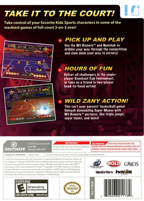 Kidz Sports Basketball - Wii - Retro Island Gaming
