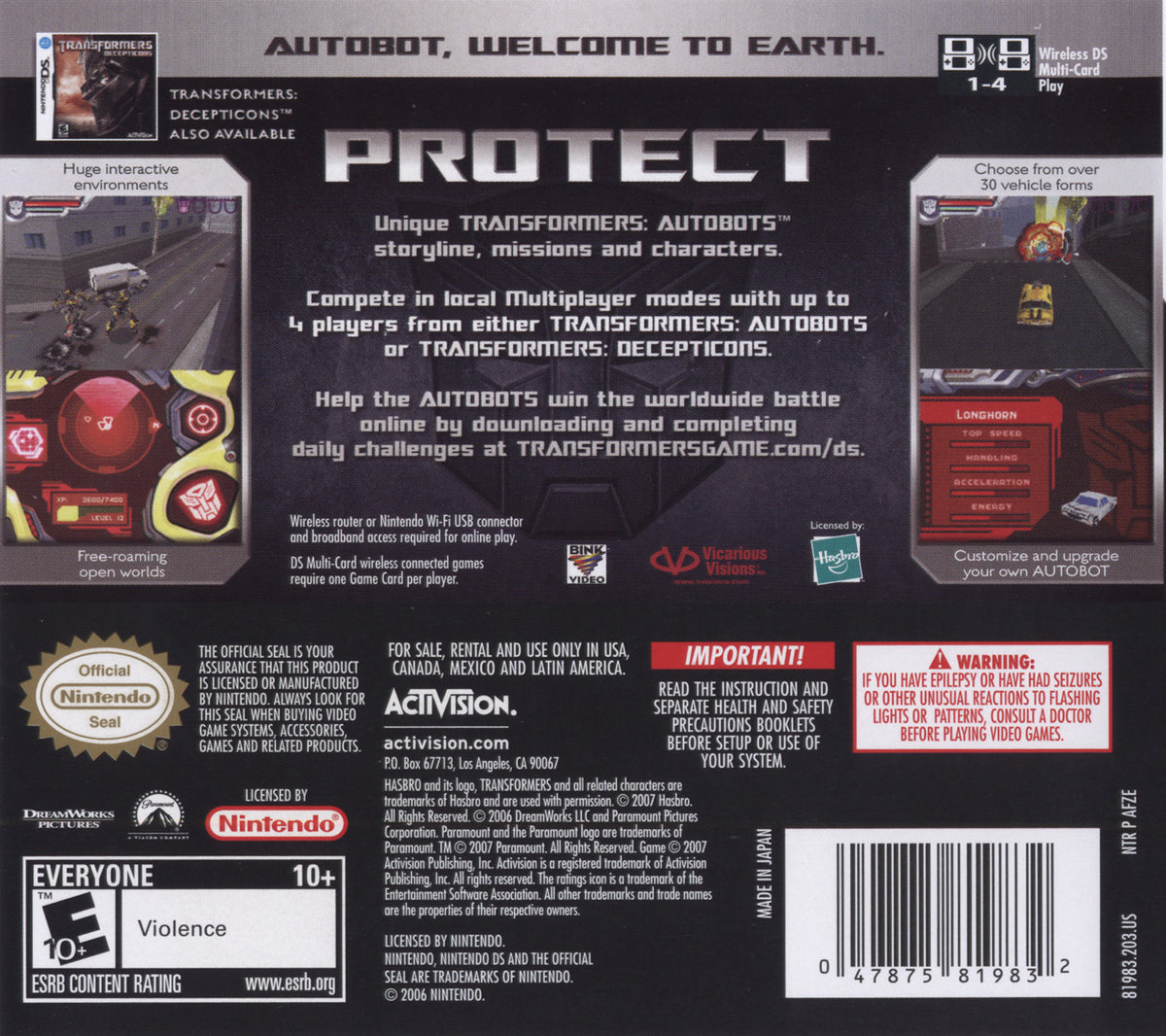 Transformers Autobots - Nintendo DS - Retro Island Gaming