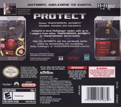 Transformers Autobots - Nintendo DS - Retro Island Gaming