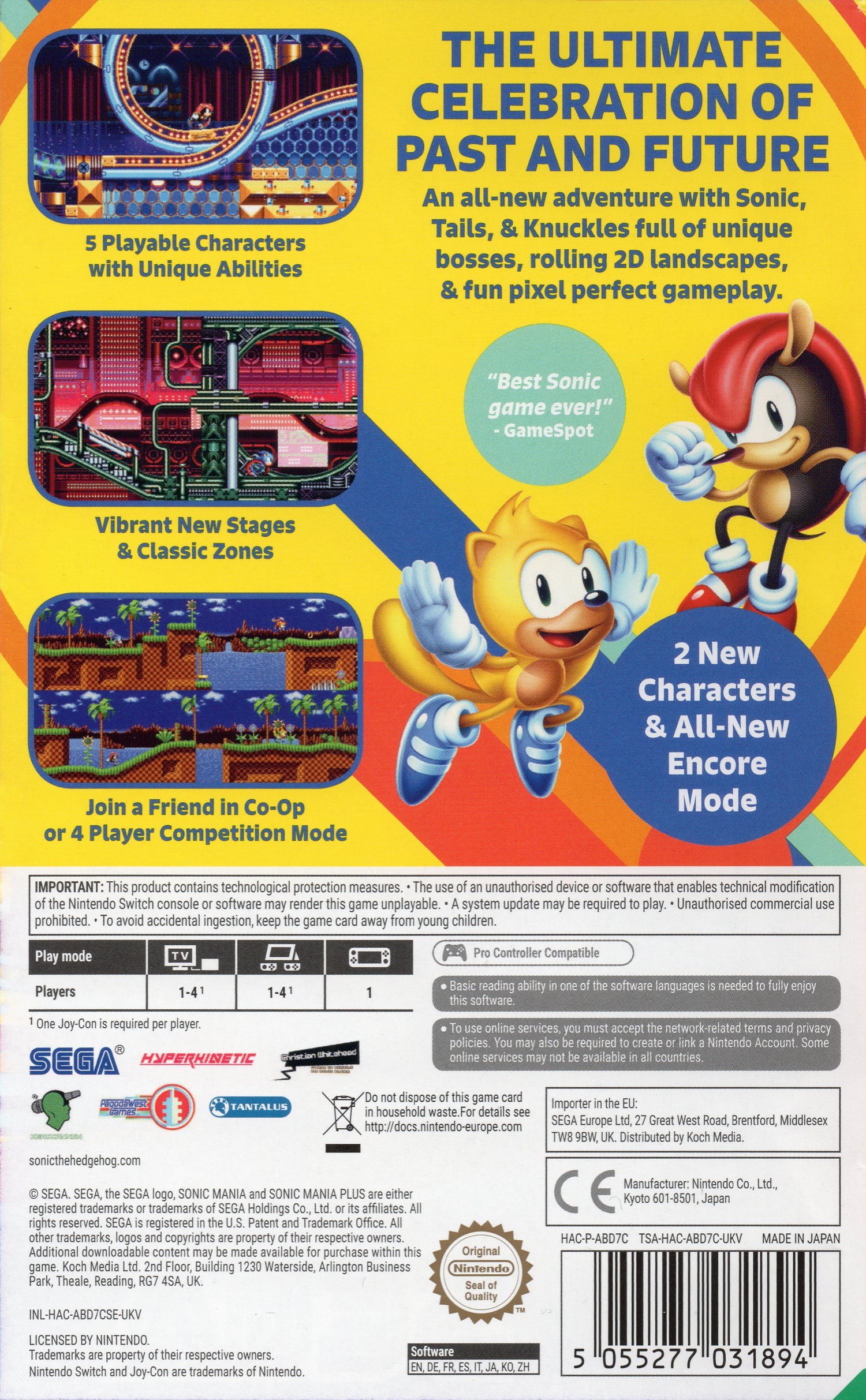Sonic Mania Plus - PAL Nintendo Switch