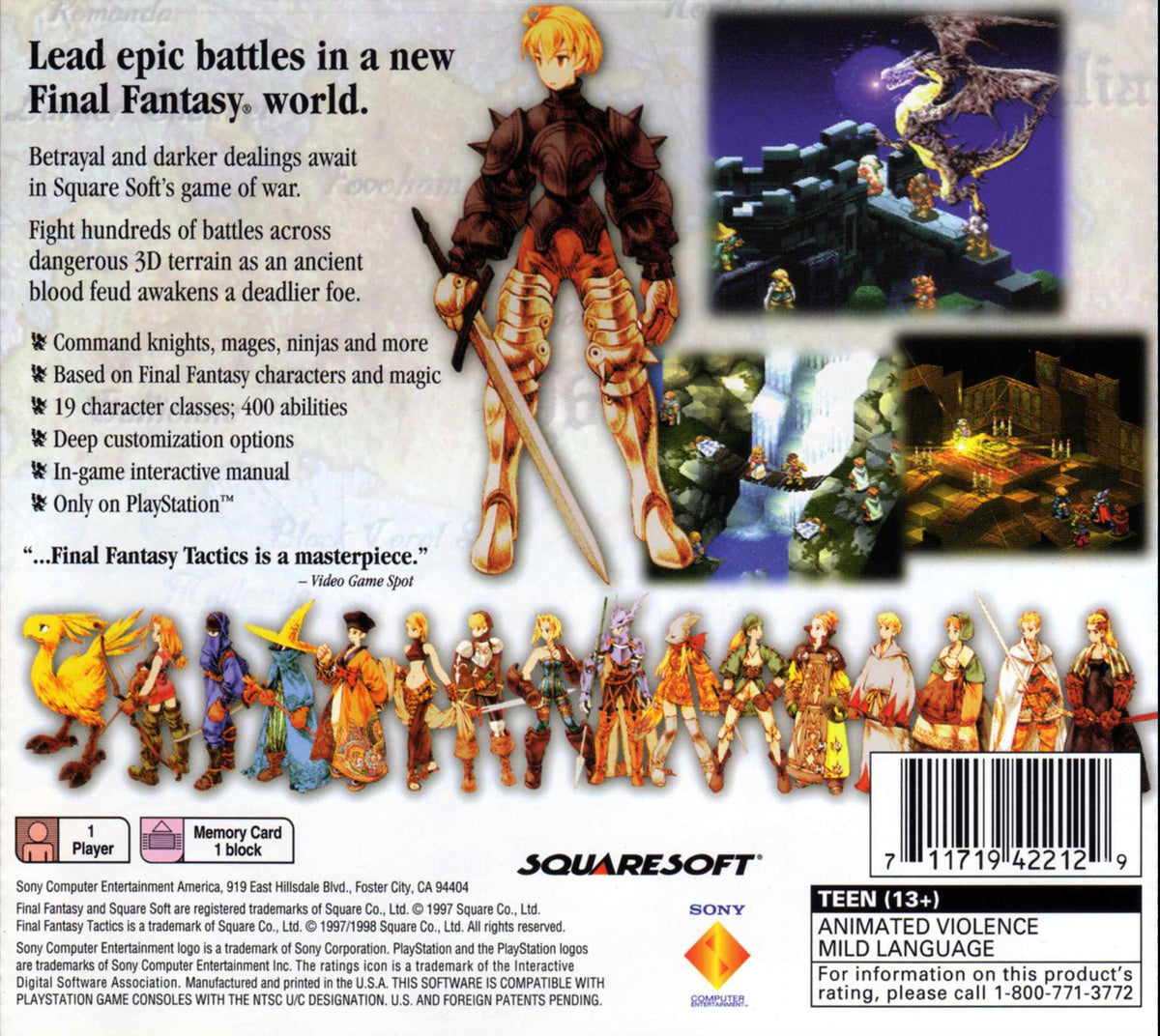 Final Fantasy Tactics [Greatest Hits] - Playstation