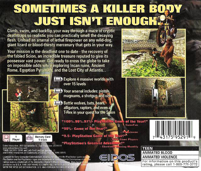 Tomb Raider [Black Label] - Playstation - Retro Island Gaming