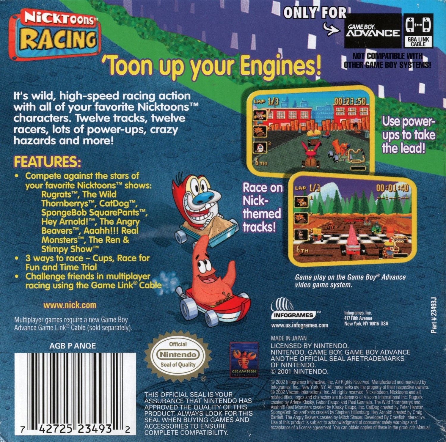 Nicktoons Racing - GameBoy Advance