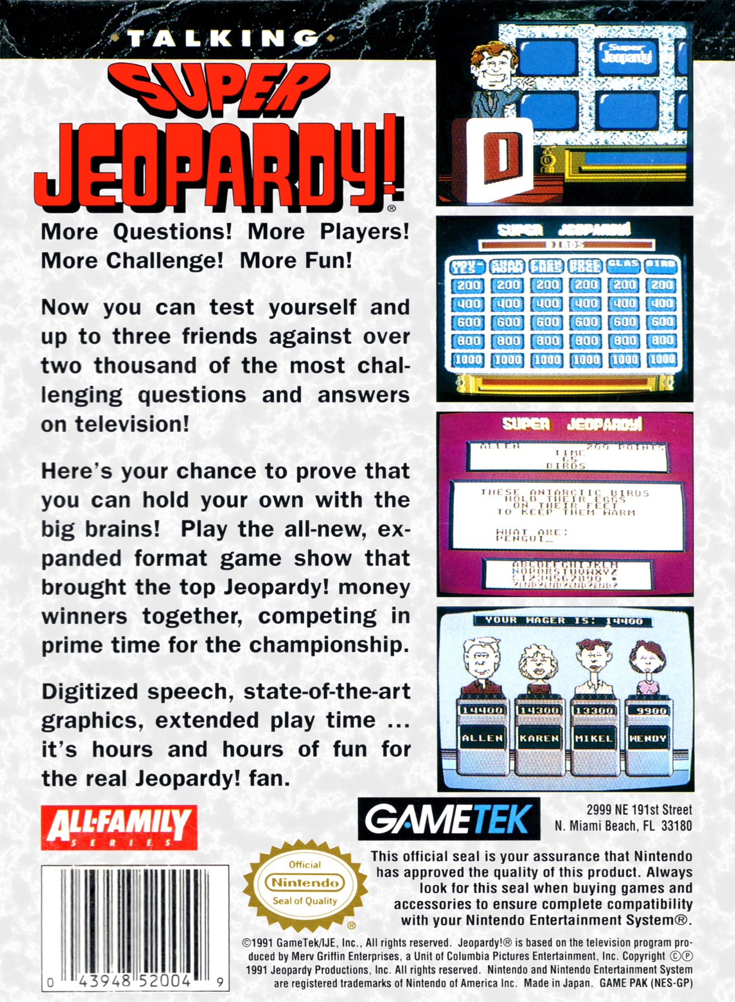 Talking Super Jeopardy - NES