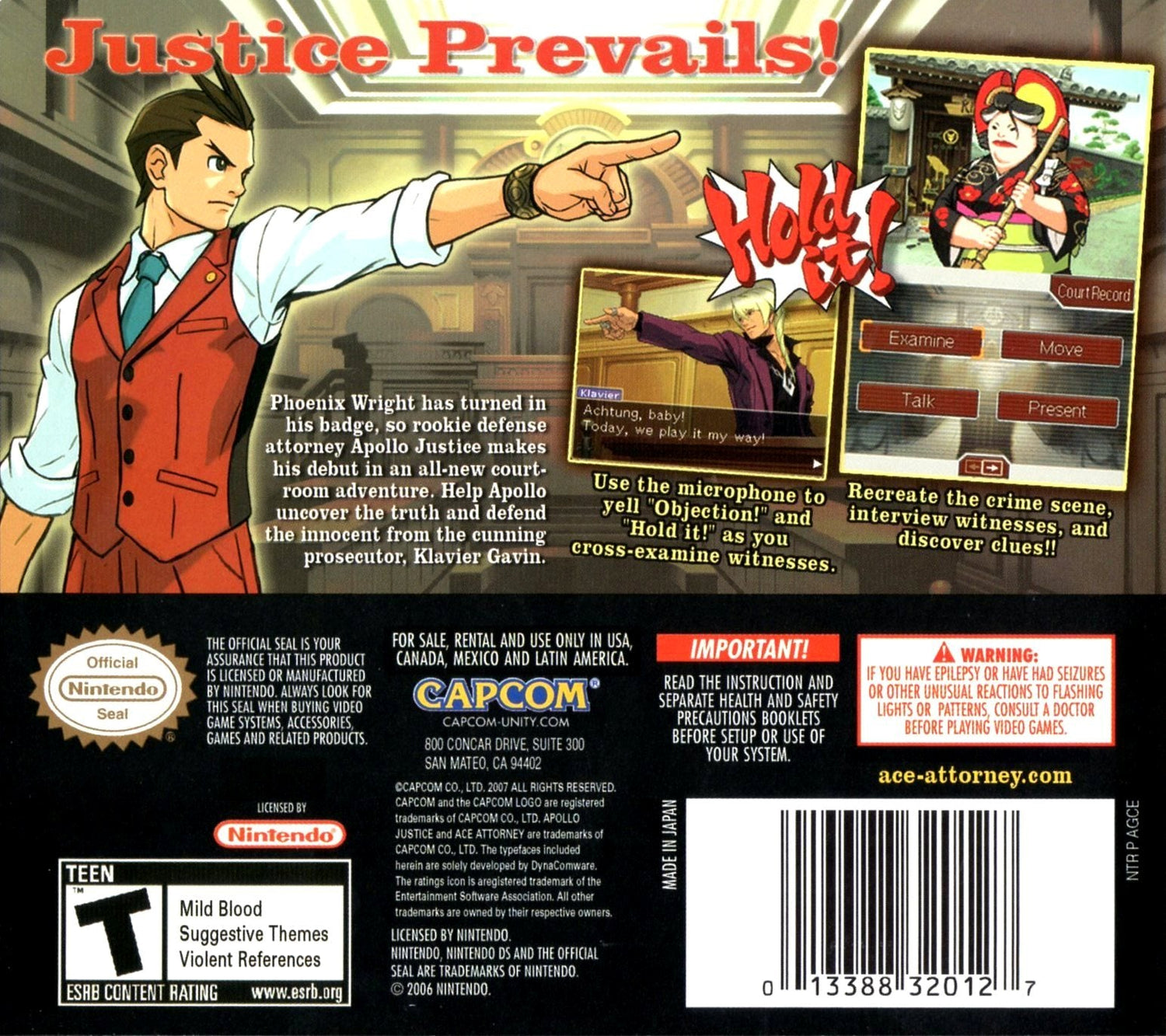Ace Attorney Apollo Justice - Nintendo DS - Retro Island Gaming