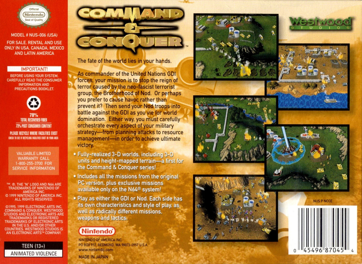 Command and Conquer - Nintendo 64 - Retro Island Gaming