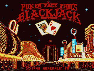 Poker Face Paul's Blackjack - Sega Game Gear