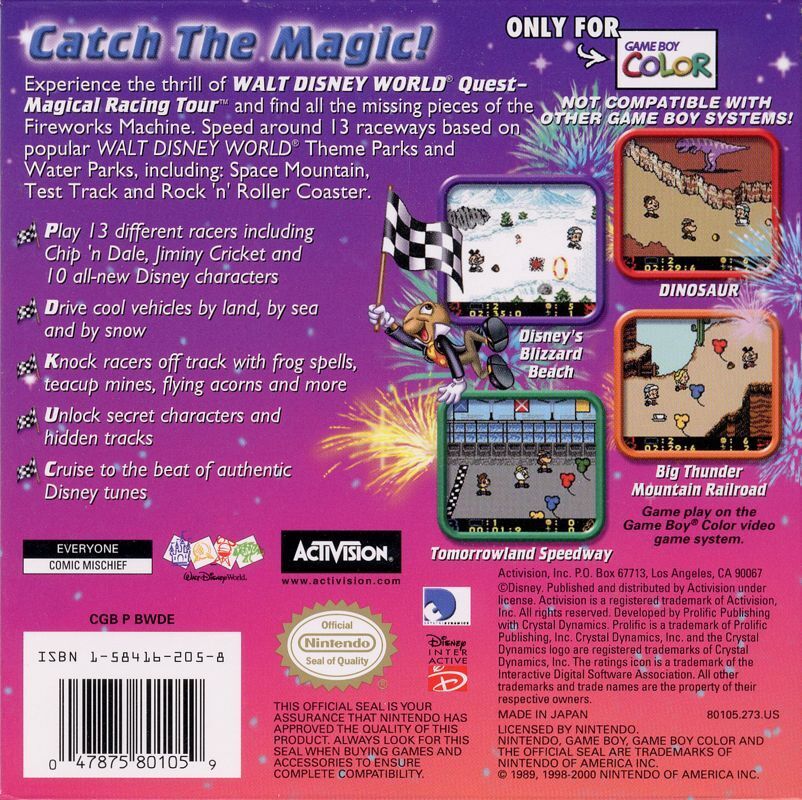 Walt Disney World Quest: Magical Racing Tour - GameBoy Color