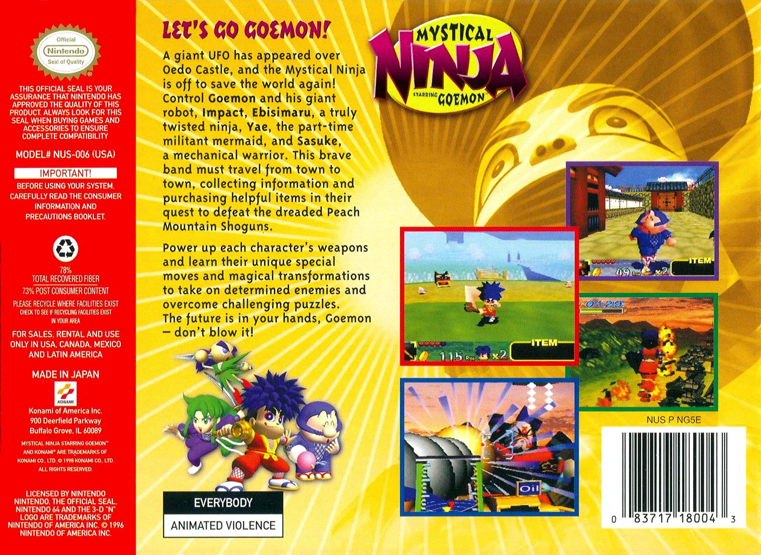 Mystical Ninja Starring Goemon - Nintendo 64