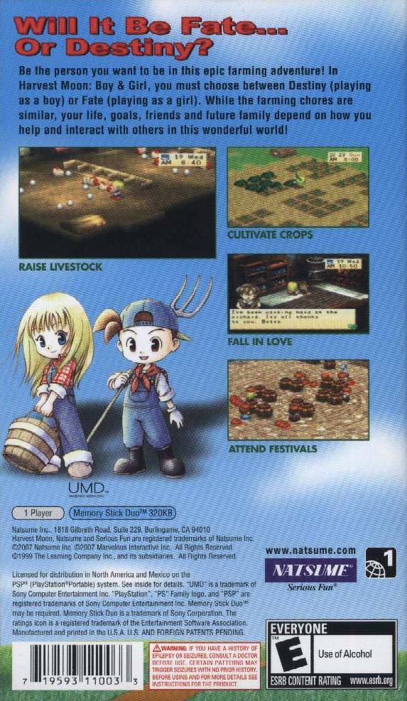 Harvest Moon Boy and Girl - PSP - Retro Island Gaming