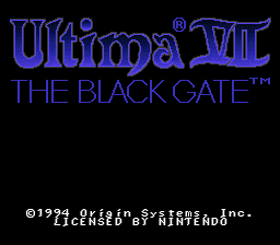 Ultima The Black Gate - Super Nintendo
