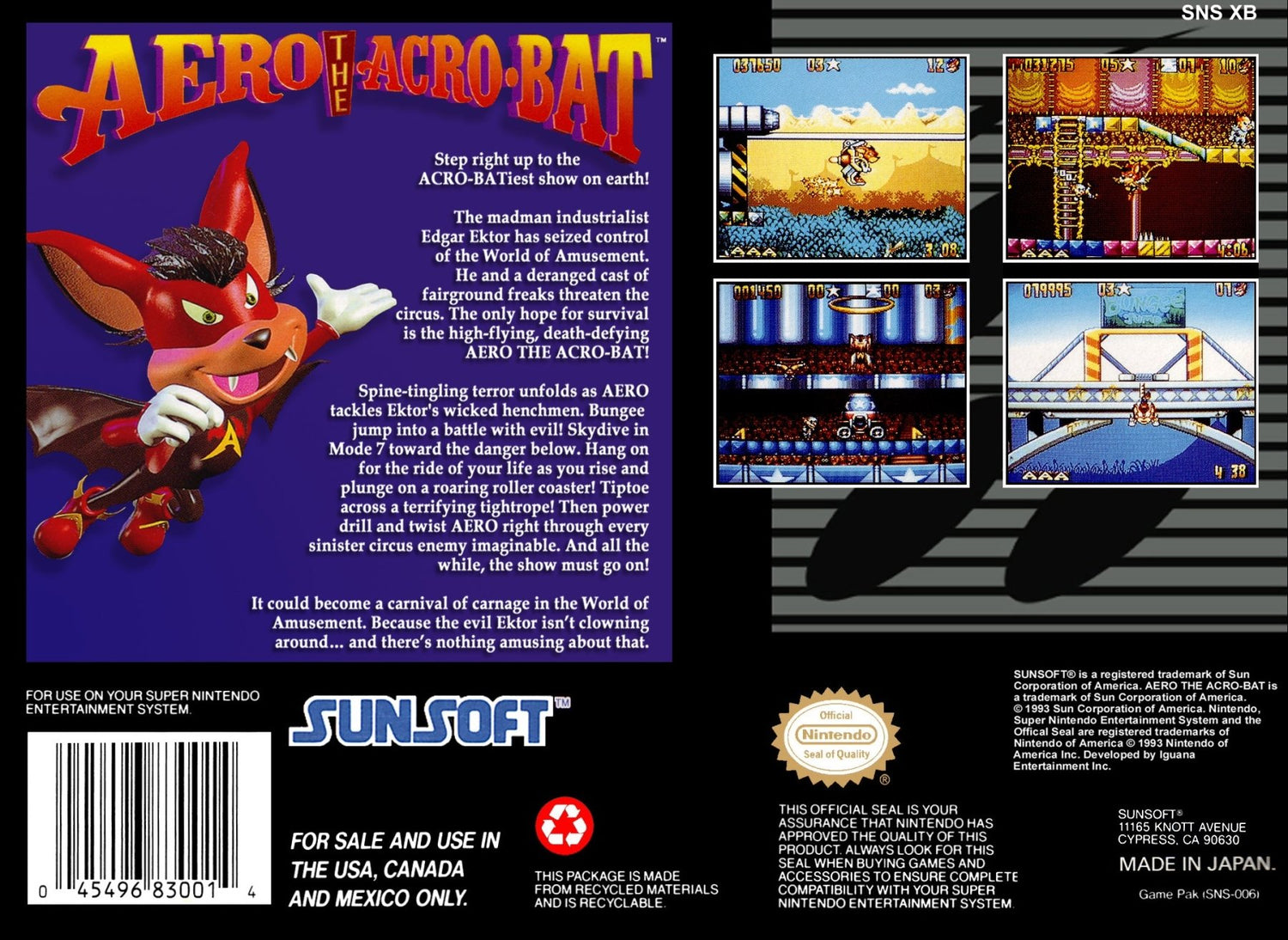 Aero the Acro - Bat - Super Nintendo - Retro Island Gaming