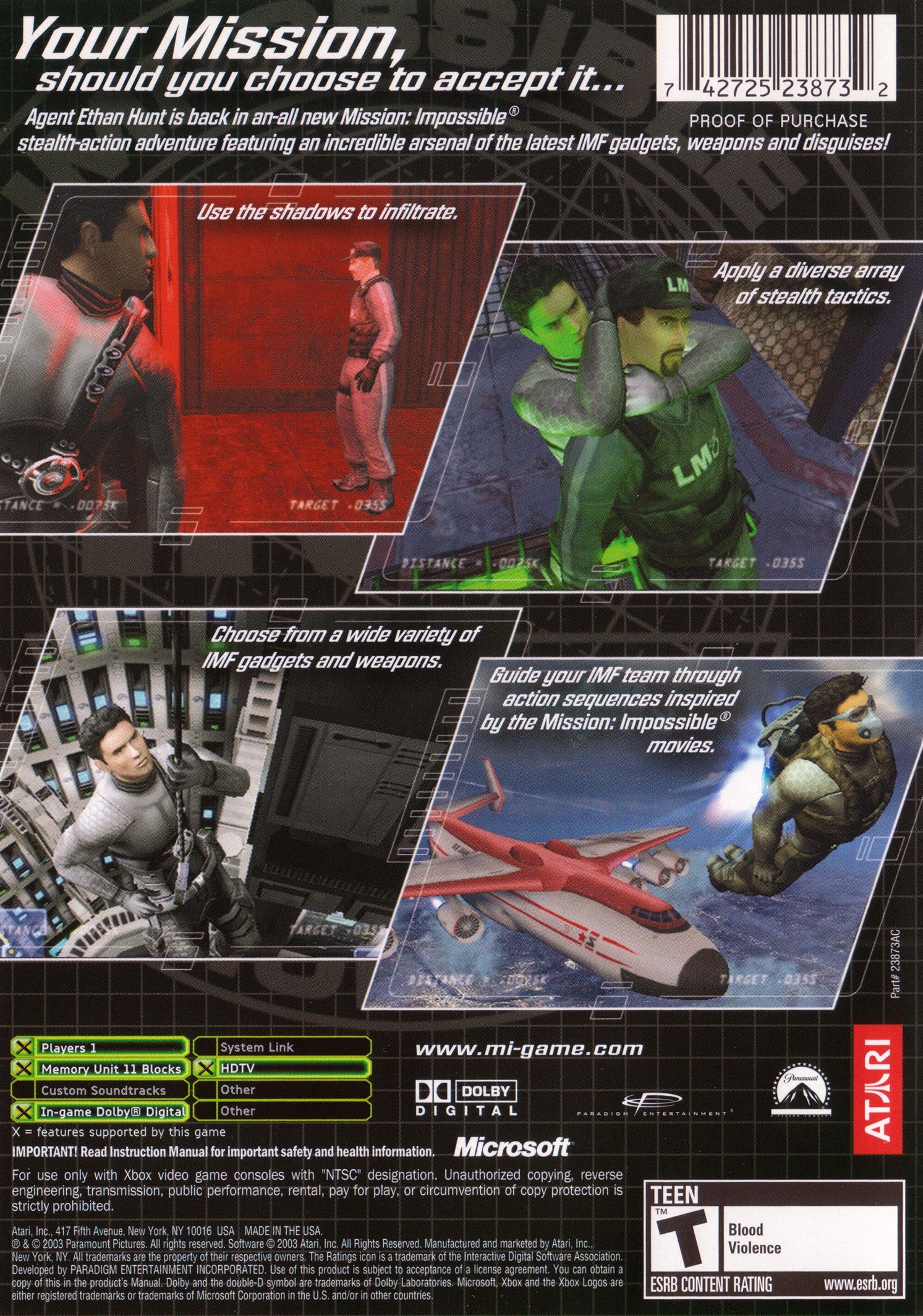 Mission Impossible Operation Surma - Xbox